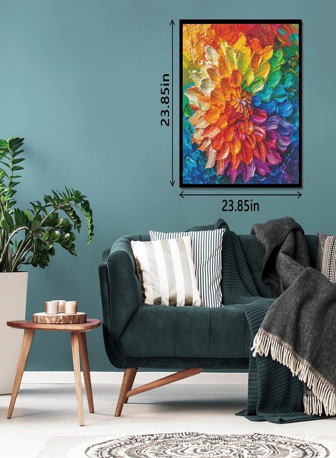 PPuzzling Rainbow Flower 1000 Pieces Puzzle for Adults, Colorful Dahlia Flower Plant Jigsaw Puzzles, Challenging Floral Art Nature Puzzle as Floral Decor - Image 5